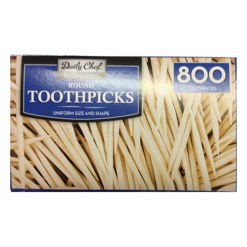 Bakers & Chefs Round Toothpicks, 4 per 800 Count