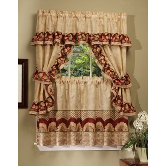 Achim Home Furnishings Sunflower Cottage Set, 36-Inch, Antique