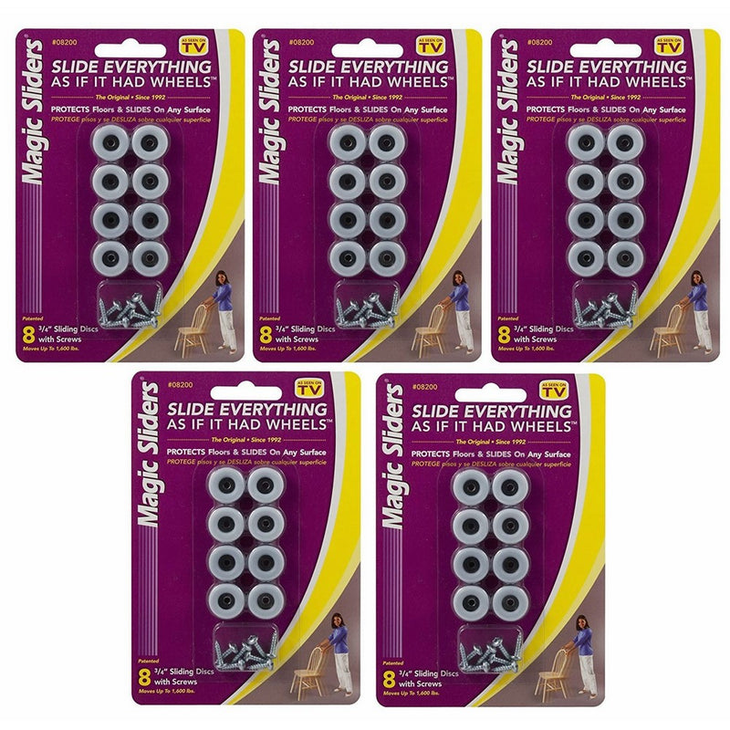 3/4" (20mm) Round Magic Sliders 40 Count