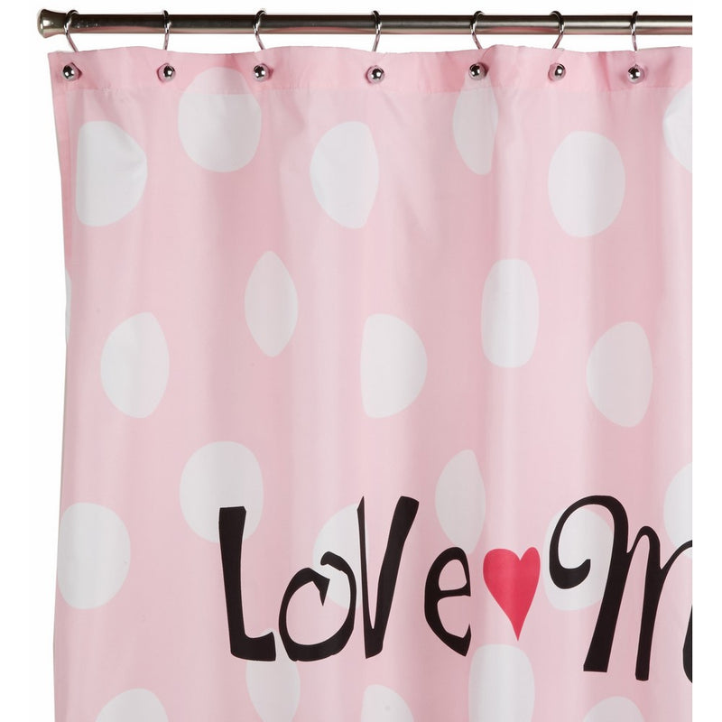 Disney Minnie Mouse Fabric Shower Curtain Pink w/ Dots