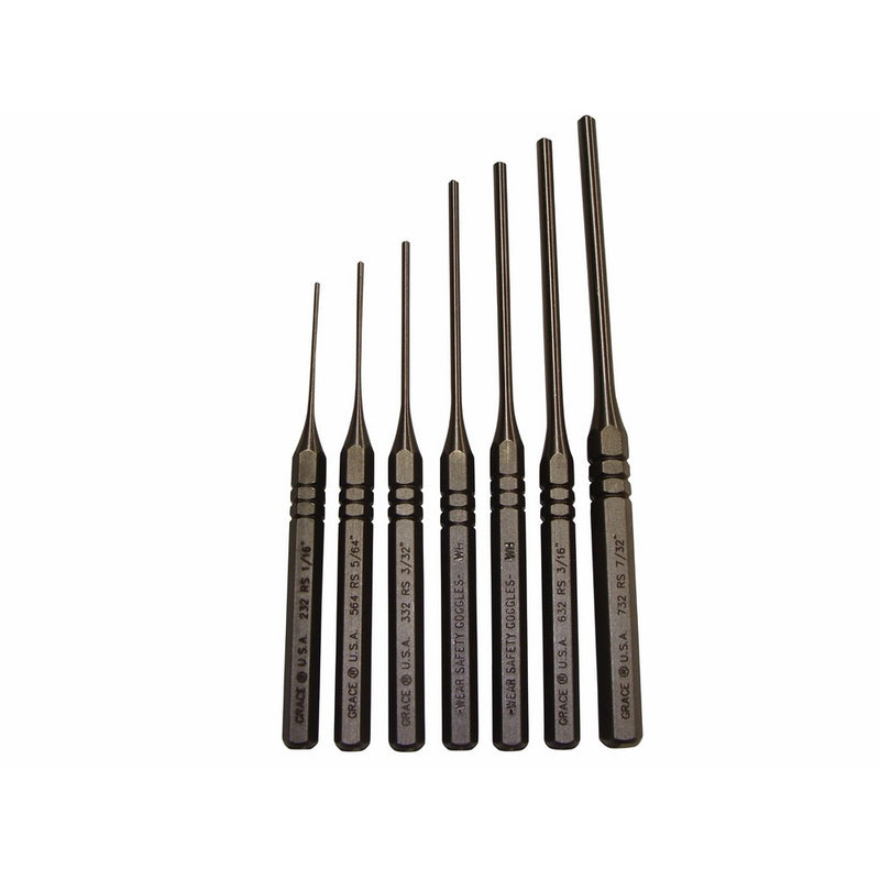 Grace USA - Steel Roll Spring Punch Set - RS7 - Gunsmithing - Steel Punches - 7 piece - Gunsmith Tools & Accessories