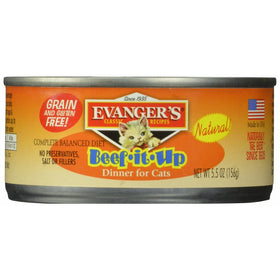 EVANGER'S 776415 24-Pack Natural Classic Beef It Up Dinner for Cats, 5.5-Ounce