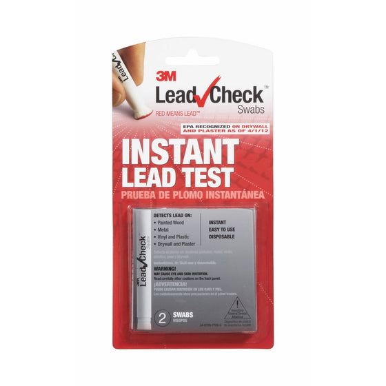 LeadCheck LC-2SDC Disposable Non-Staining Lead Detection Swabs, 2 Per Pack
