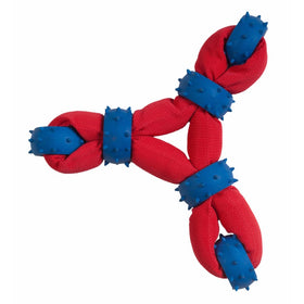 Boss Pet Chomper Gladiator Tuff Triangle Ring Tug for Pets, Red