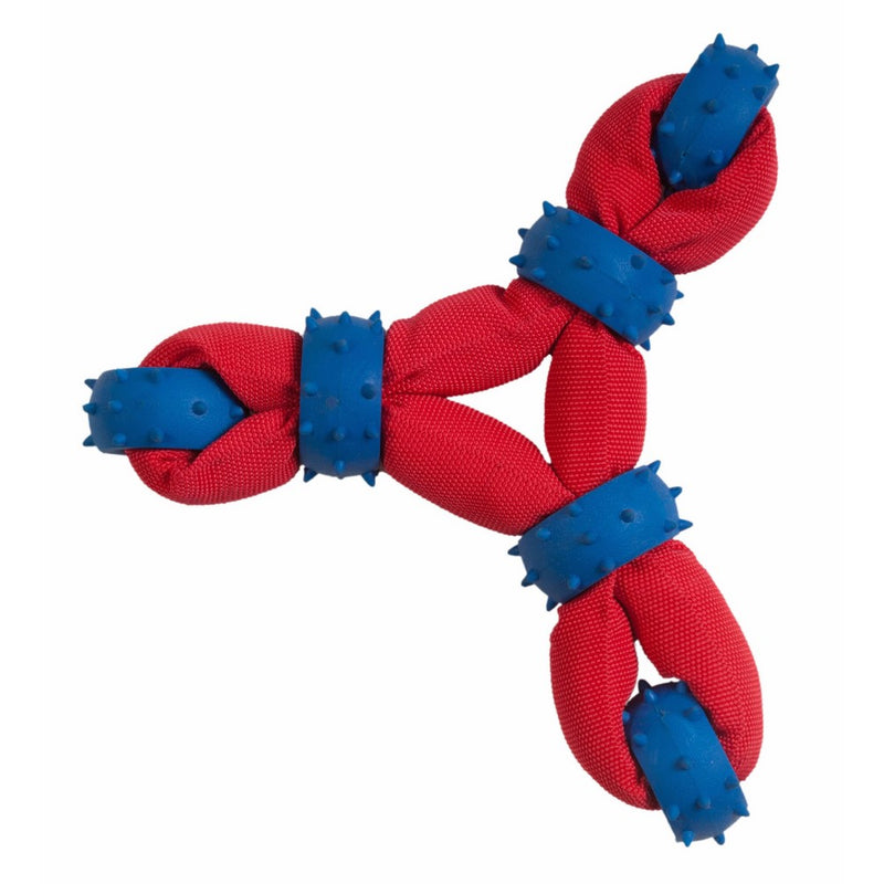 Boss Pet Chomper Gladiator Tuff Triangle Ring Tug for Pets, Red