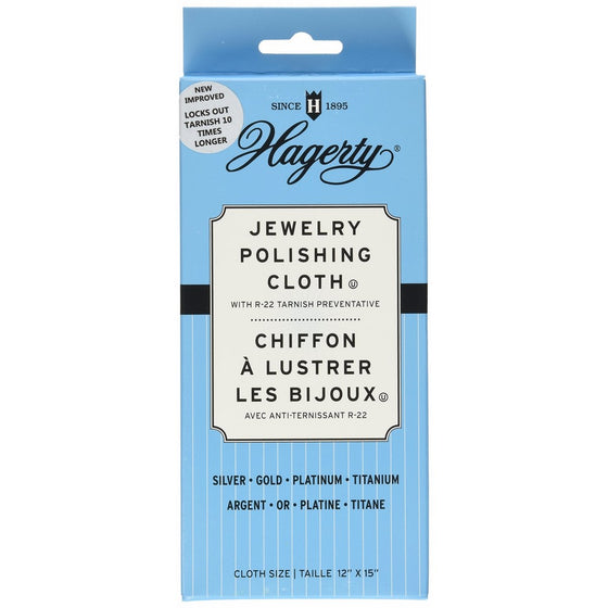 Hagerty 15700 Two Piece Jewelry Polishing Cloth with R-22 Preventative 12" X 15"