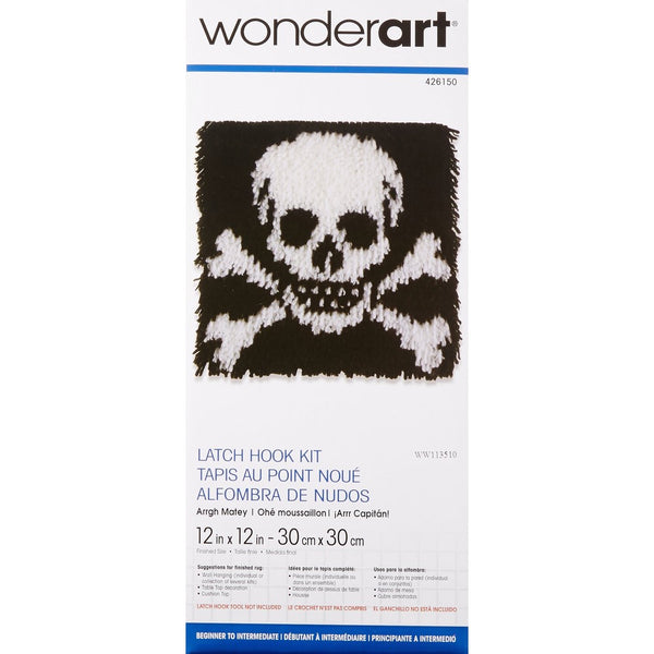 Wonderart Arrgh Matey Latch Hook Kit, 12" X 12"