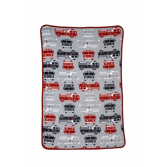 Carter's Toddler Printed Coral Fleece Blanket, Fire Truck