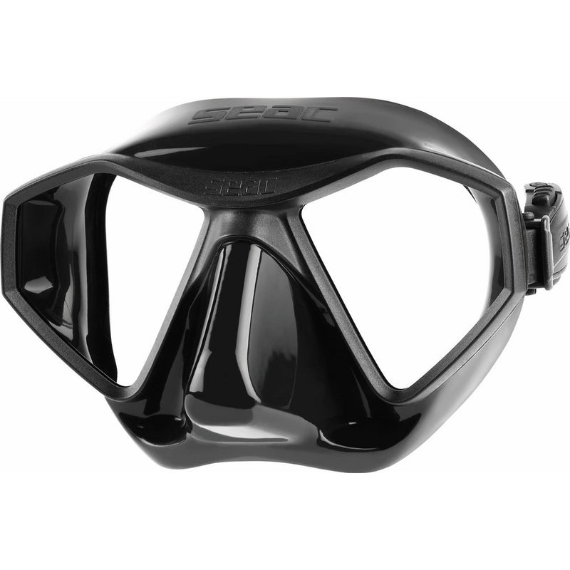 SEAC L70 Scuba Diving Mask,BLACK/BLACK
