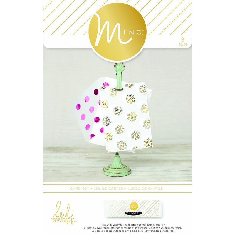 American Crafts 8 Piece Heidi Swapp Minc Card Set, Animal Prints