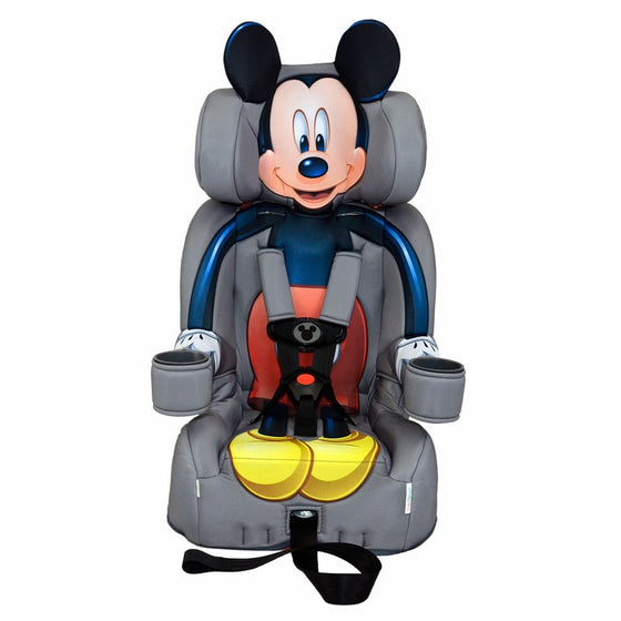 KidsEmbrace Mickey Mouse Booster Car Seat, Disney Combination Seat, 5 Point Harness, Gray, 3001MIC