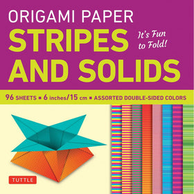 Origami Paper - Stripes and Solids 6" - 96 Sheets: Tuttle Origami Paper: High-Quality Origami Sheets Printed with 8 Different Patterns: Instructions for 6 Projects Included