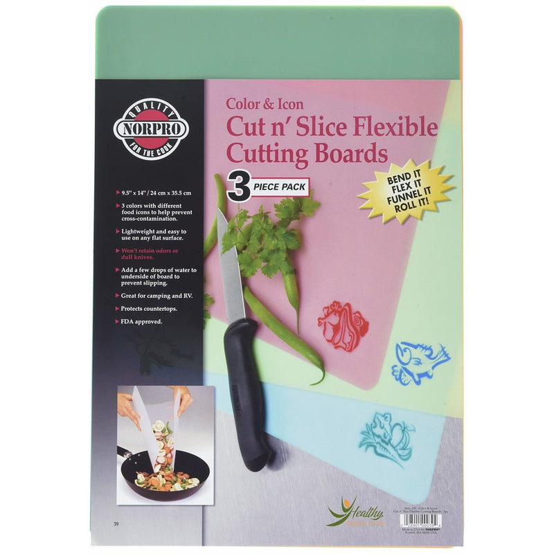 Norpro Cut N' Slice Flexible Cutting Boards, Set of 3