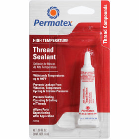 Permatex 59214 High Temperature Thread Sealant, 6 ml Tube