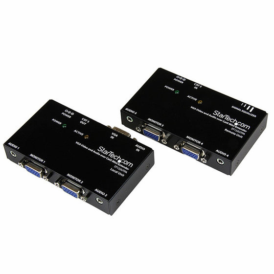 StarTech.com VGA Video Extender over Cat 5 with Audio - Up to 500ft (150m) - VGA over Cat5 Extender - 1 Local and 1 Remote