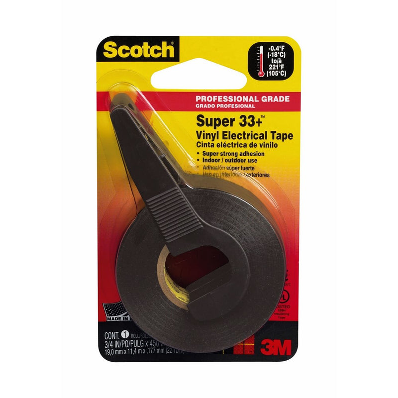 3M Scotch Super 33 Plus Vinyl Electrical Tape.75-Inch by 450-Inch