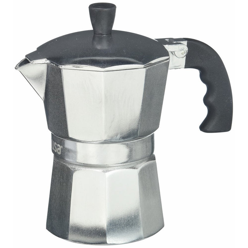 IMUSA USA B120-42V Aluminum Espresso Stovetop Coffeemaker 3-Cup, Silver