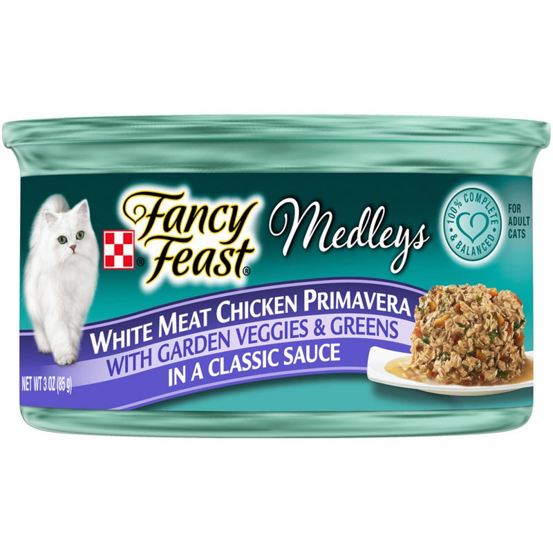 Purina Fancy Feast White Meat Chicken Primavera Cat Food - (24) 3 oz. Pull-top Can