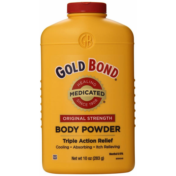 Gold Bond Medicated Powder, 10 Ounce Containers (Pack of 3), Helps Soothe and Relieve Skin Irritaitons and Itching, Cools, Absorbs Moisture, Deodorizes