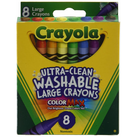 Crayola 5555 Kid's First Large Washable Crayons 8 Ct