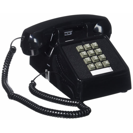 Cortelco(ITT-2500-MD-BK) Single Line Desk Telephone