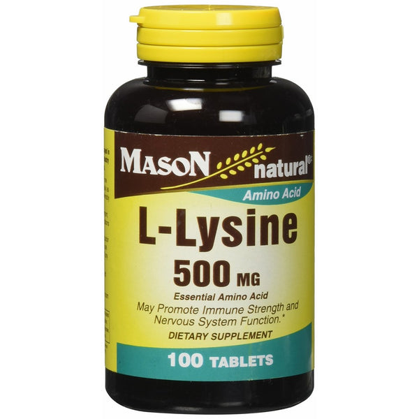 Mason Vitamins L-Lysine Tablets, 500 mg, 100 Count