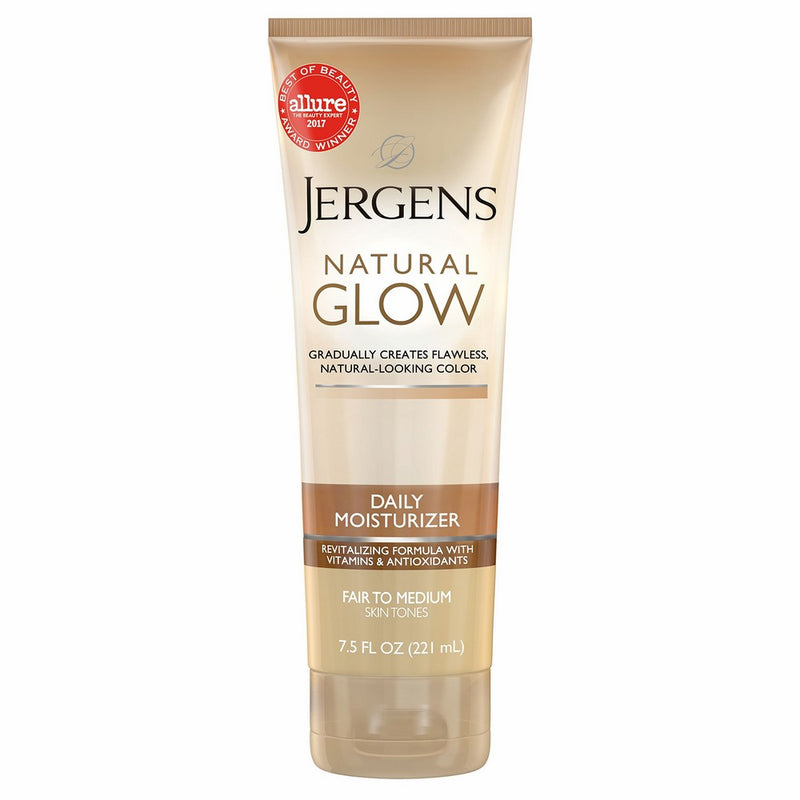 Jergens Natural Glow Daily Moisturizer for Body, Fair to Medium Skin Tones, 7.5 Ounce Tube