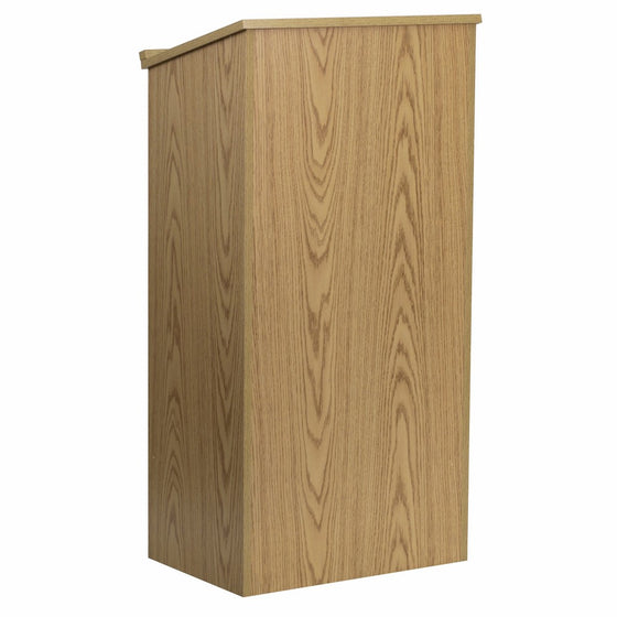 Flash Furniture Stand-Up Wood Lectern in Oak