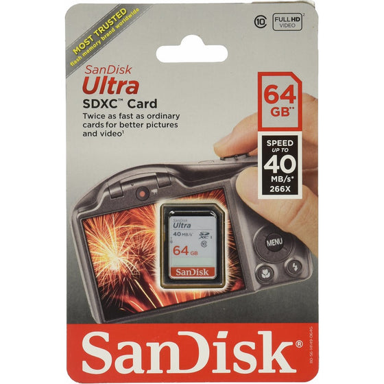 SanDisk 64GB Ultra SDXC UHS-I Card 40 MB/s Class 10 (SDSDU-064G-A11)