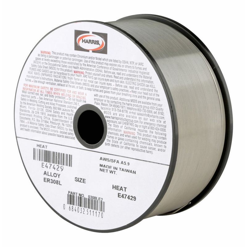 Harris 0308LF5 308L Welding Wire, Stainless Steel Spool, 0.035" x 10 lb.