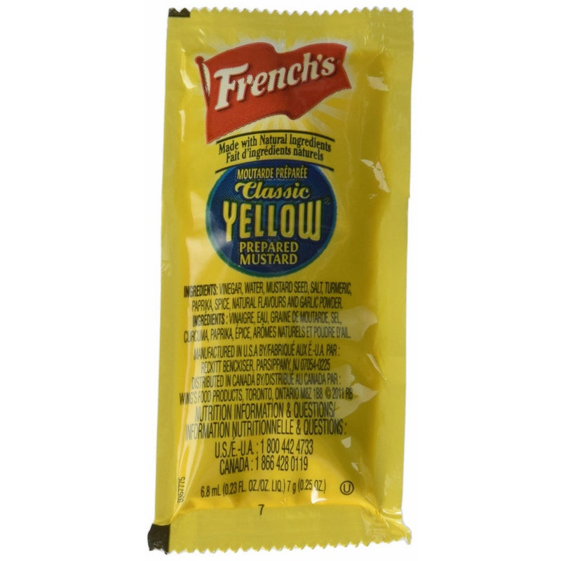 Frenchs Classic Yellow Mustard 7 Gram Packet (Case of 200)