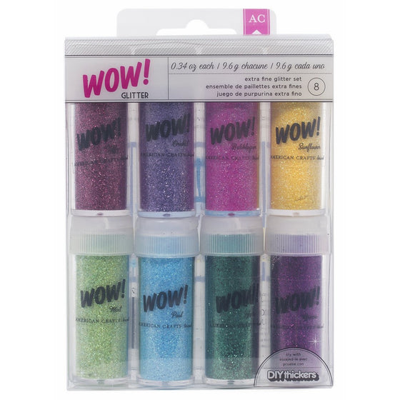 American Crafts 8-Pack WOW Extra Fine Glitter, Everyday 3