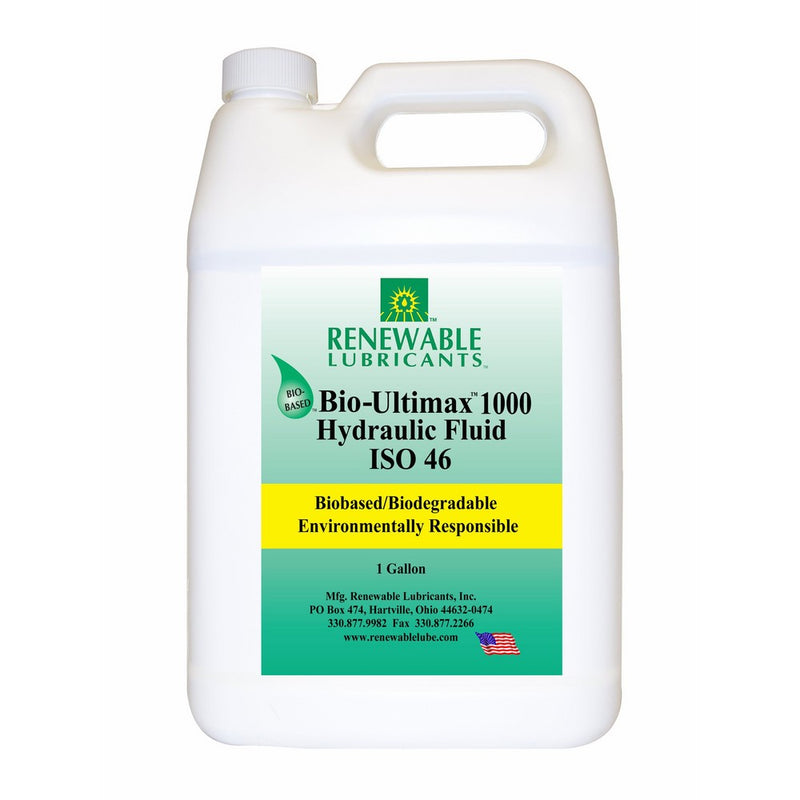 Renewable Lubricants Bio-Ultimax 1000 ISO 46 Hydraulic Lubricant, 1 Gallon Jug