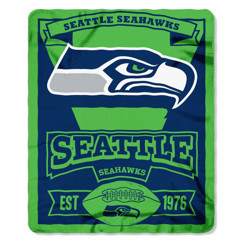 The Northwest Company NFL Seattle Seahawks Marque Printed Fleece Throw, 50-inch by 60-inch