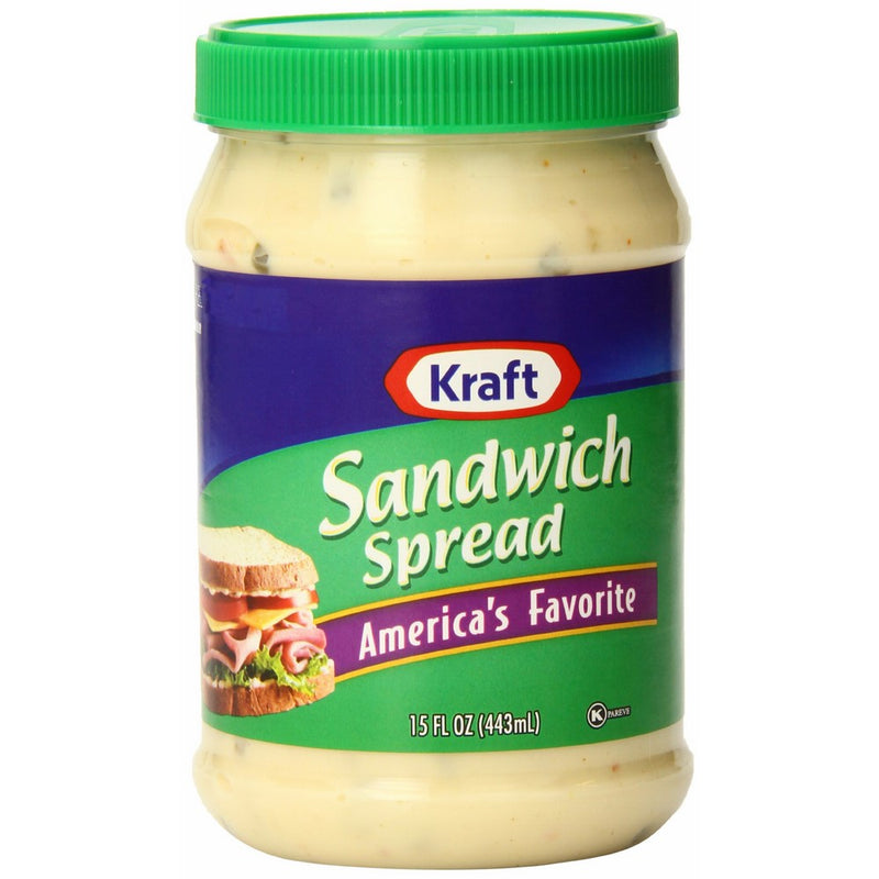 Kraft Sandwich Spread Plastic Jar, 15 Ounce (Pack of 12)