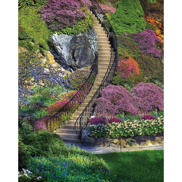 Springbok Puzzles - Garden Stairway - 500 Piece Jigsaw Puzzle - Large 18 Inches by 23.5 Inches Puzzle - Made in USA - Unique Cut Interlocking Pieces