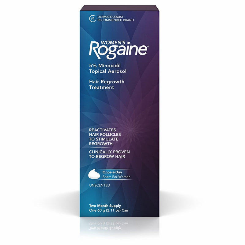 Women's Rogaine 5% Minoxidil Foam for Hair Thinning and Loss, Topical Treatment for Women's Hair Regrowth, 2-Month Supply