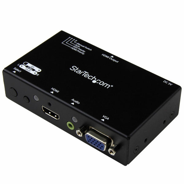 StarTech.com 2x1 HDMIVGA to HDMI Converter Switch w/Automatic and Priority Switching - Multi-format HDMI and VGA to HDMI Switch - 1080p