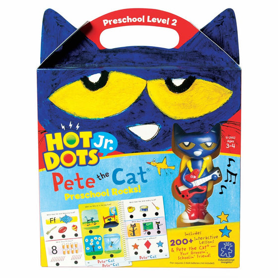 Educational Insights Hot Dots Jr. Pete the Cat Preschool Rocks! Set