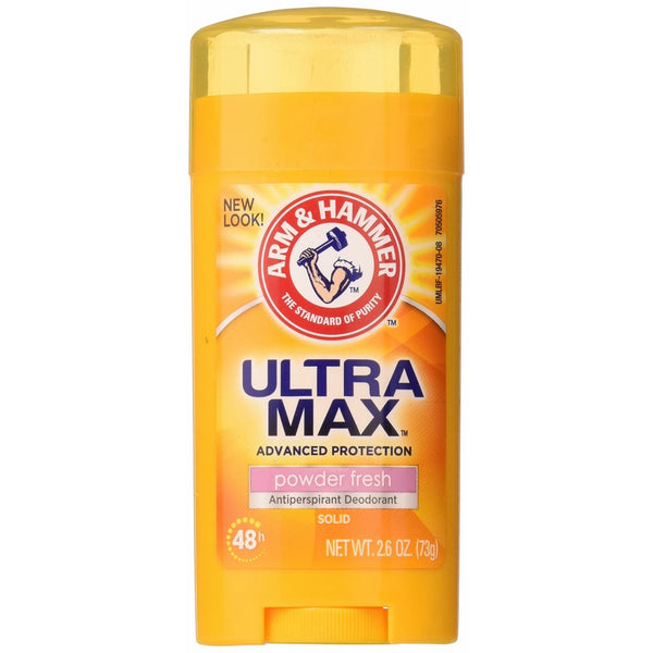 Arm & Hammer Ultramax Invisible Solid Powder Fresh Antiperspirant & Deodorant-2.6 oz, 2 pack