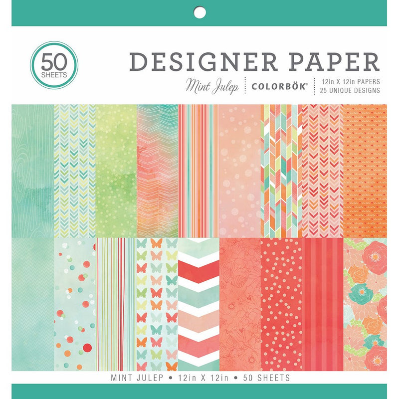 ColorBok 73490A Designer Paper Pad Mint Julip, 12" x 12"