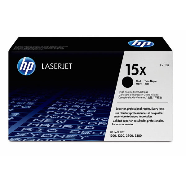 HP 15X (C7115X) Black High Yield Original LaserJet Toner Cartridge