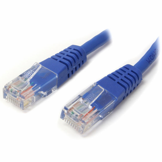 StarTech.com Cat5e Ethernet Cable - 10 ft - Blue - Patch Cable - Molded Cat5e Cable - Network Cable - Ethernet Cord - Cat 5e Cable - 10ft