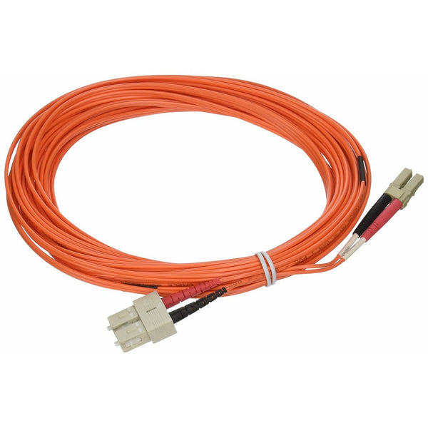 C2G/Cables to Go 33023 LC-SC 50/125 OM2 Duplex Multimode PVC Fiber Optic Cable, Orange (10 Meter)