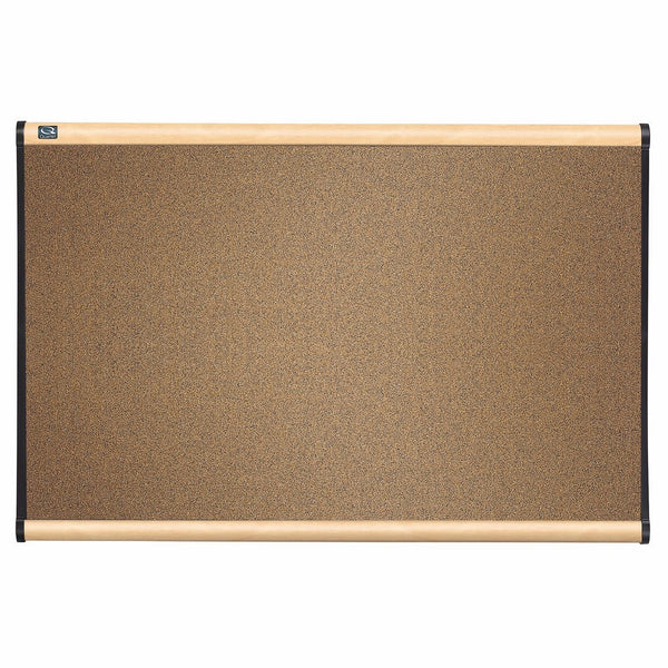 Quartet B243MA Quartet Prestige Bulletin Board, Graphite-Blend Cork, 36 x 24, Maple Frame