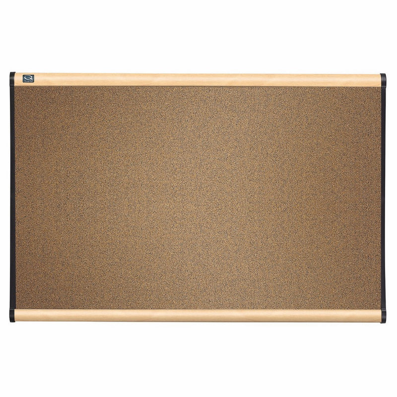 Quartet B243MA Quartet Prestige Bulletin Board, Graphite-Blend Cork, 36 x 24, Maple Frame