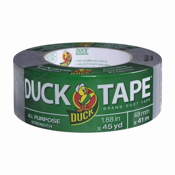 Duck Brand 394468 All-Purpose Duct Tape, 1.88 Inches by 45 Yards, Silver, Single Roll