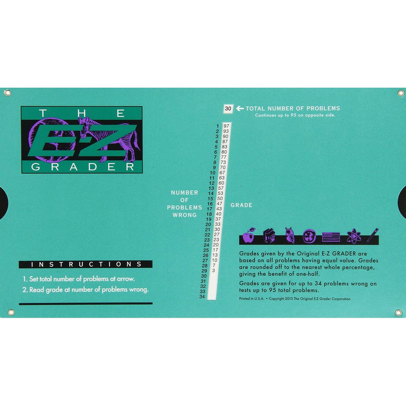 Grading Calculator - E-Z Grader Teacher's Aid Scoring Chart (Original) - 8-1/2" x 4-3/4"