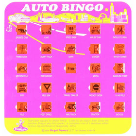 Regal Games The Original Travel Bingo Game Card