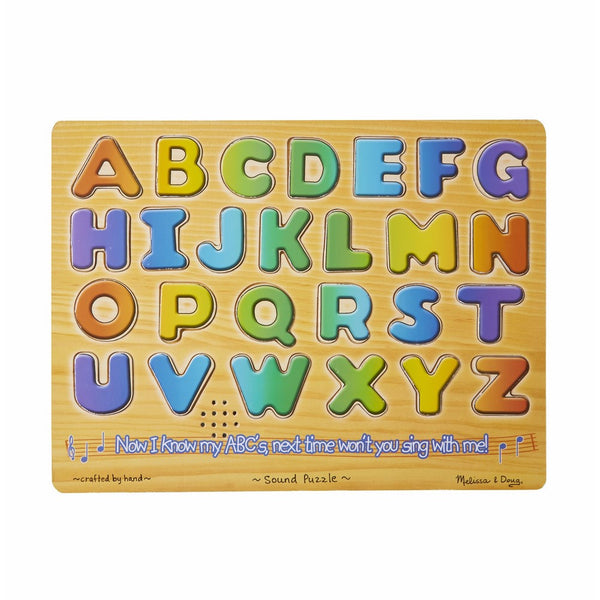 Melissa & Doug Alphabet Sound Puzzle - Wooden Puzzle With Sound Effects (26 pcs)